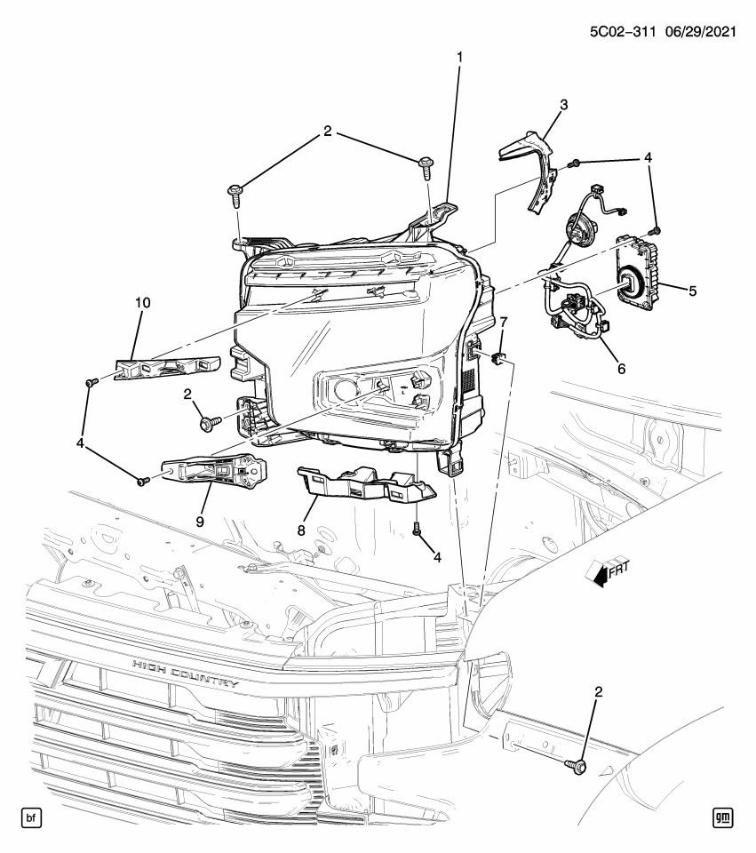GM 87828578 Headlamp, Capsule/Headlamp/Fog Lamp, Front