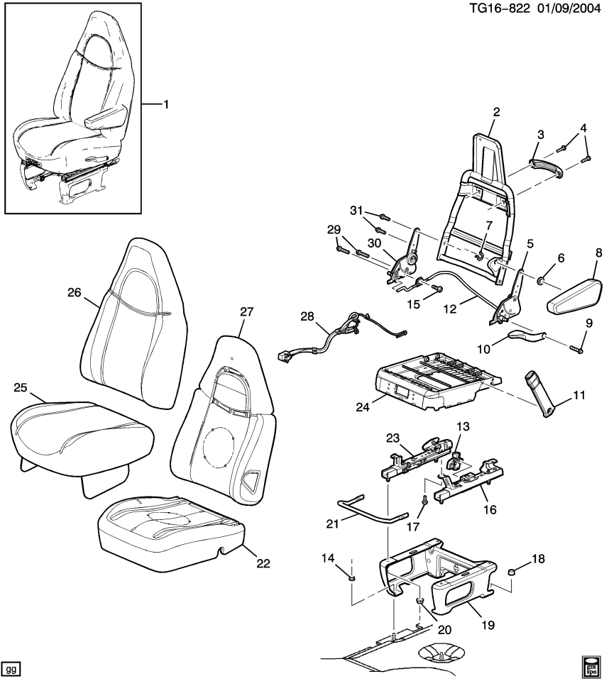 GM 88982042 Washer, Armrest