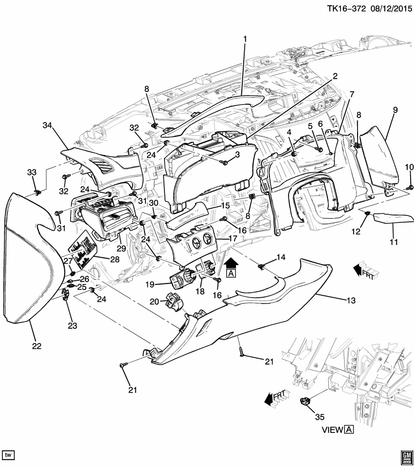 GM 84597913 Cluster, Instrument Panel Gage