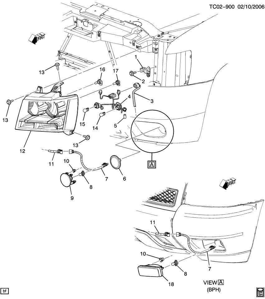 GM 22853023 Headlamp, Chassis/Body Marker/Hazard, Front