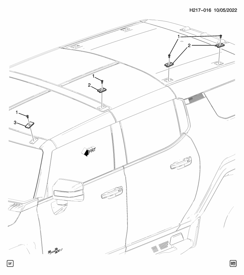 GM 84883171 Cover, Luggage Roof