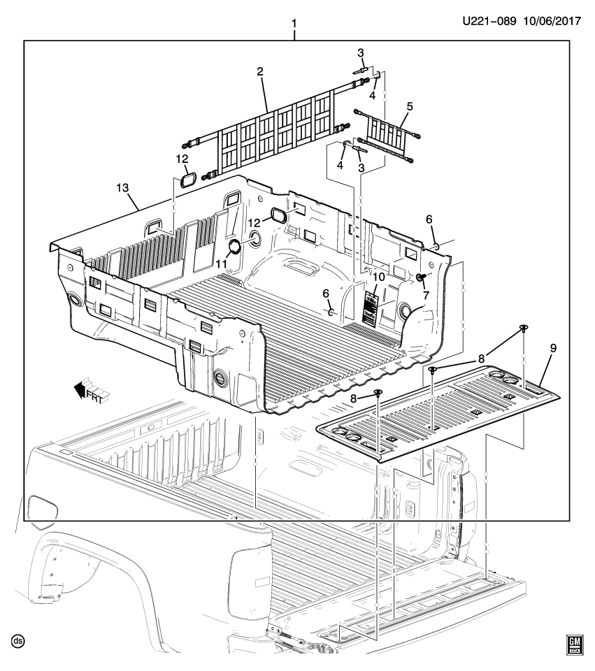 GM 84388900 Net, Cargo Compartment And Floor