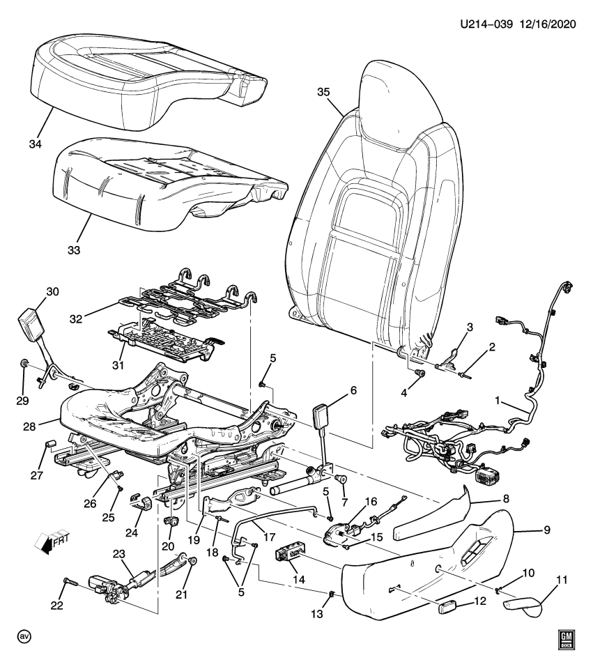 GM 23276563 Harness, Body Wiring, Silver, Front