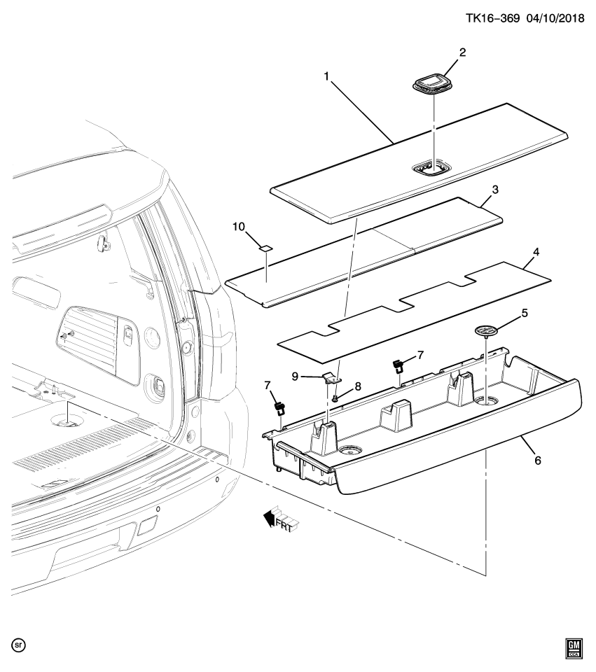 GM 84974926 Handle, Rear Storage Compartment