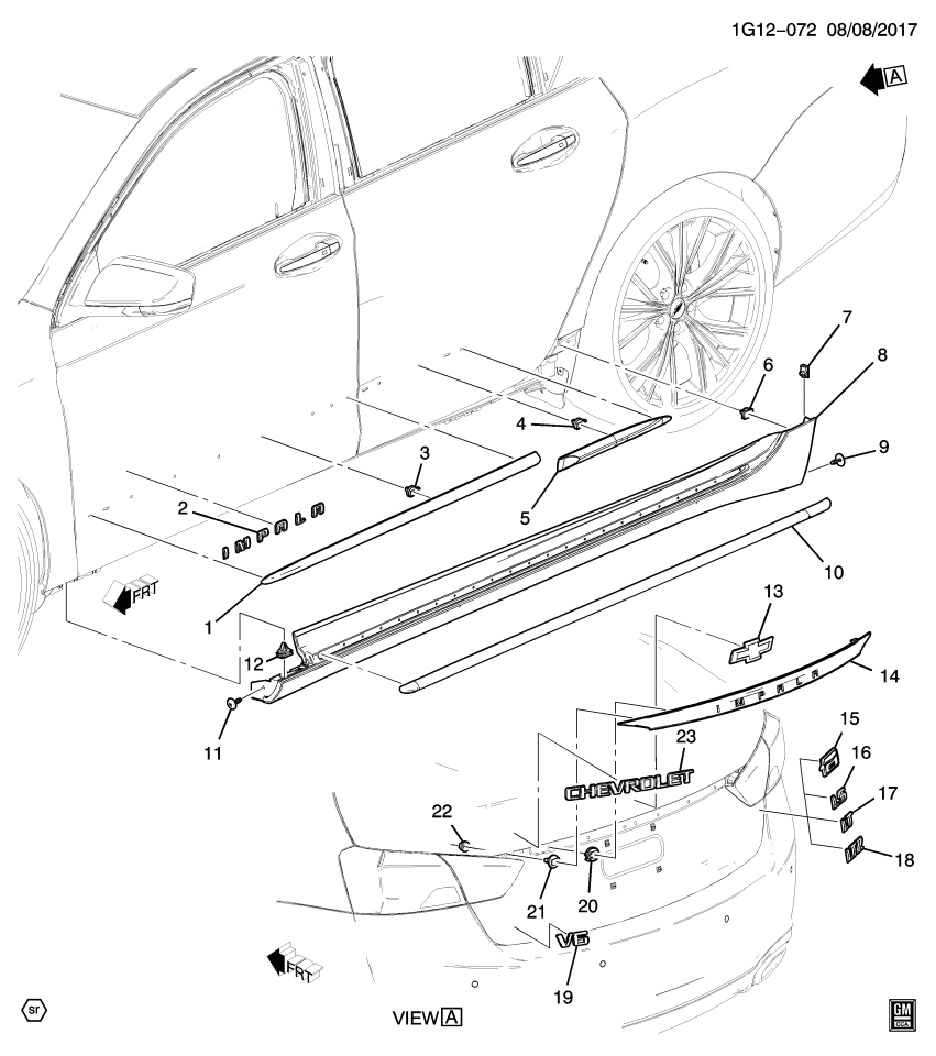 GM 22781647 Plate,Rear End Panel And Tailgate