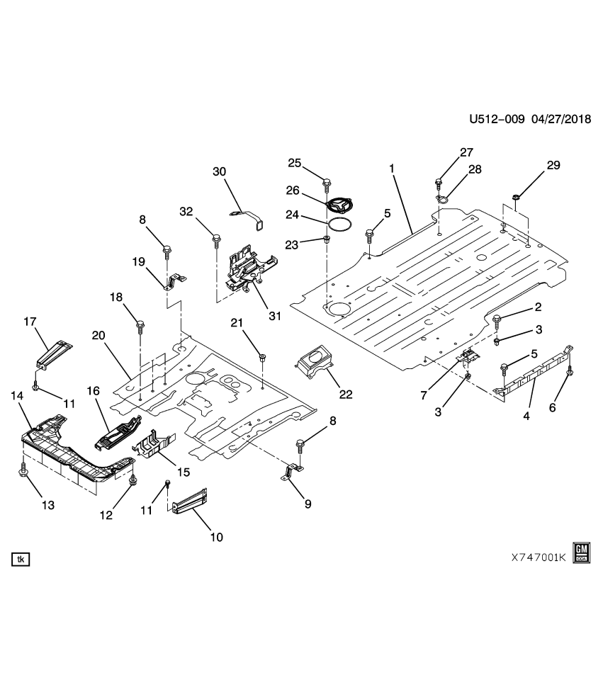 GM 19316129 Bolt, Fuel Tank Evaporator/Purge Control