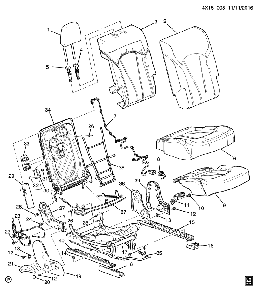 GM 84045153 Cover, Rear Seat Back