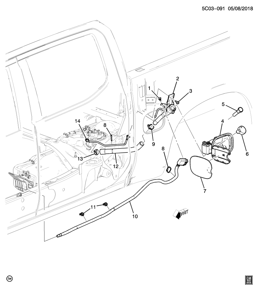 GM 87844683 Pipe, Fuel Tank Filler