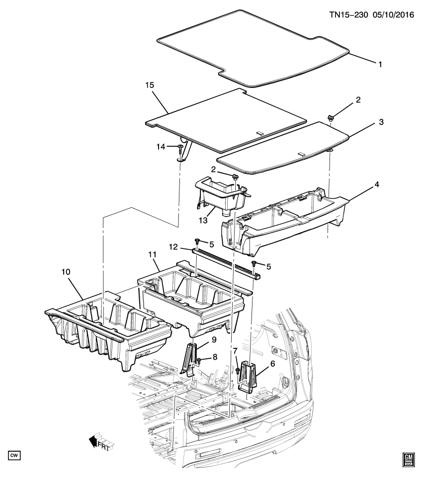 GM 84087197 Panel, Cargo Compartment And Floor, Black