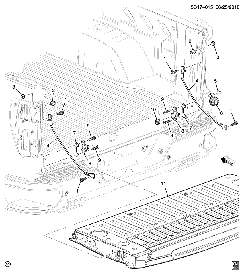 GM 84699387 Cable, End Gate Support