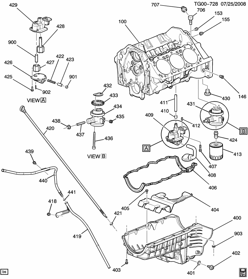 GM 12624770 Adapter, Engine Oil Filter