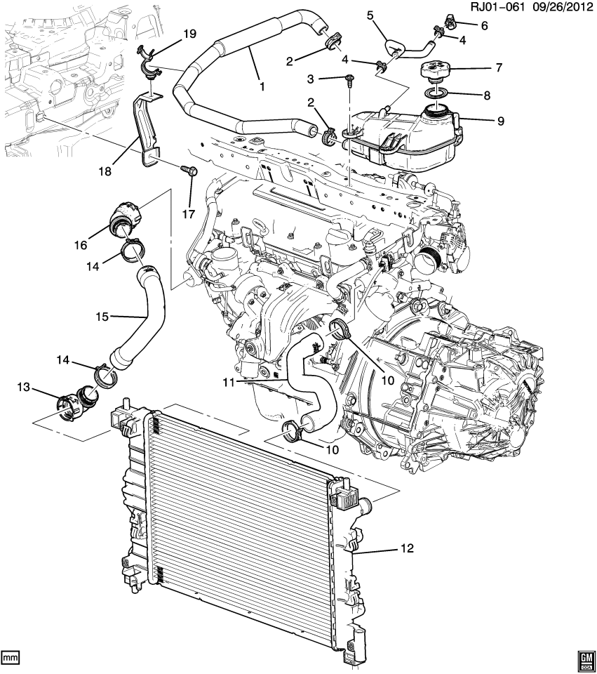 GM 95082996 Bracket, Engine Coolant Recovery