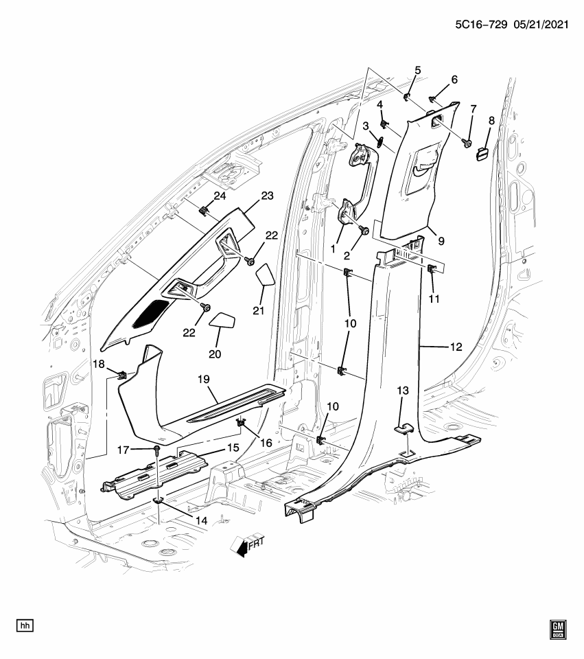 GM 86790860 Molding, Windshield Garnish & Reveal