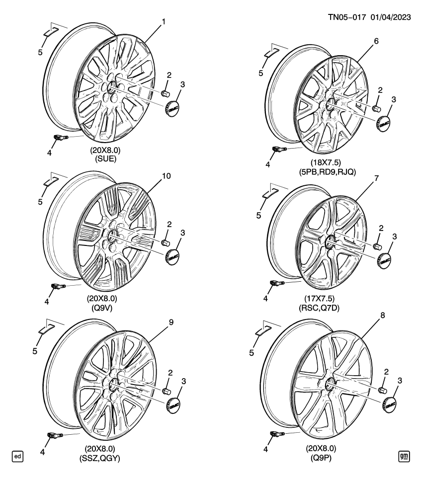 GM 84120921 Wheel, Rear Or Spare