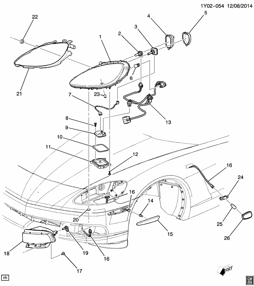 GM 19371131 Headlamp Kit, Capsule/Headlamp/Fog Lamp, Front