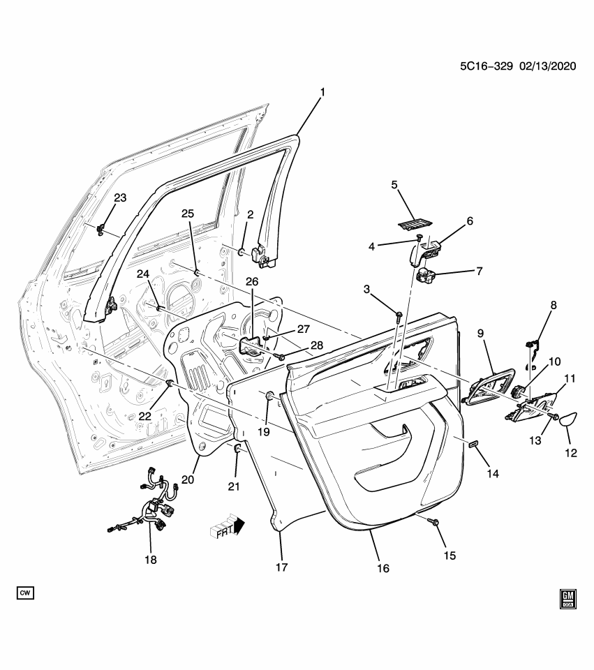 GM 85651151 Trim, Door Trim/Access
