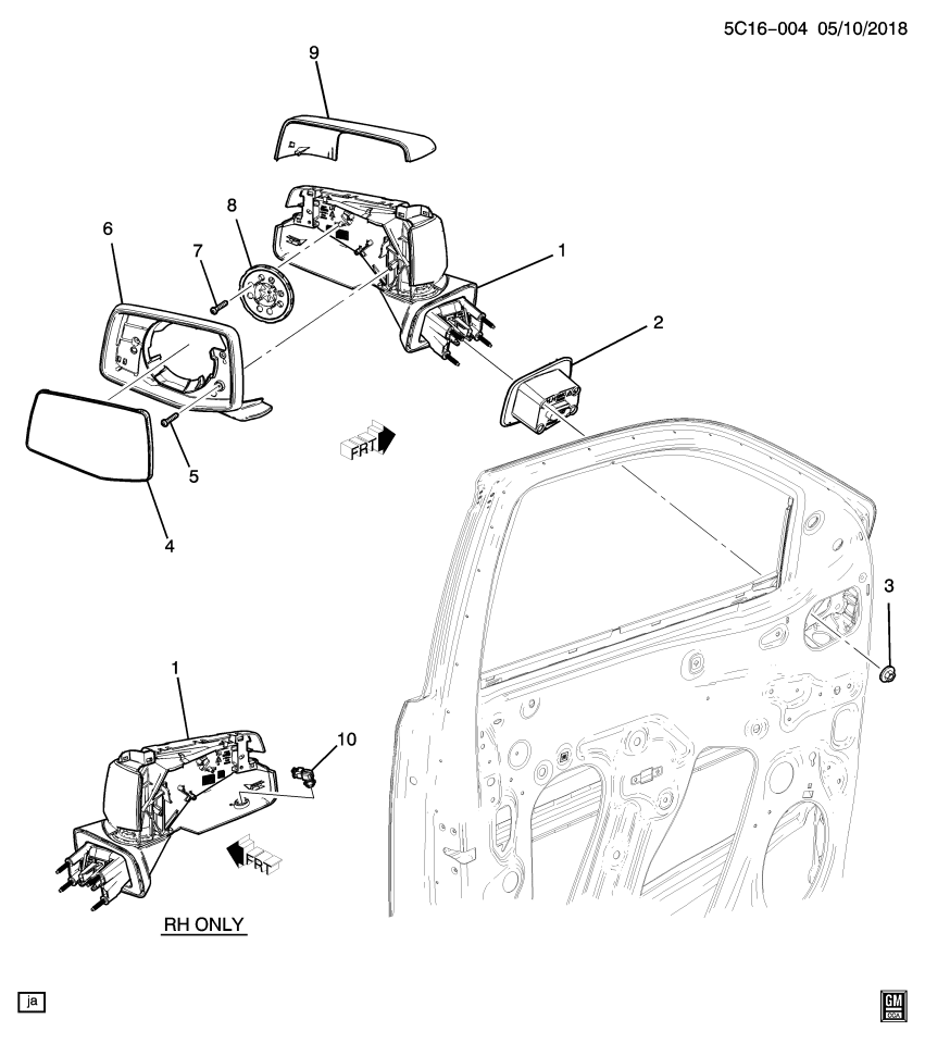 GM 84309704 Mirror, Rear View Mirror - Inside & Outside