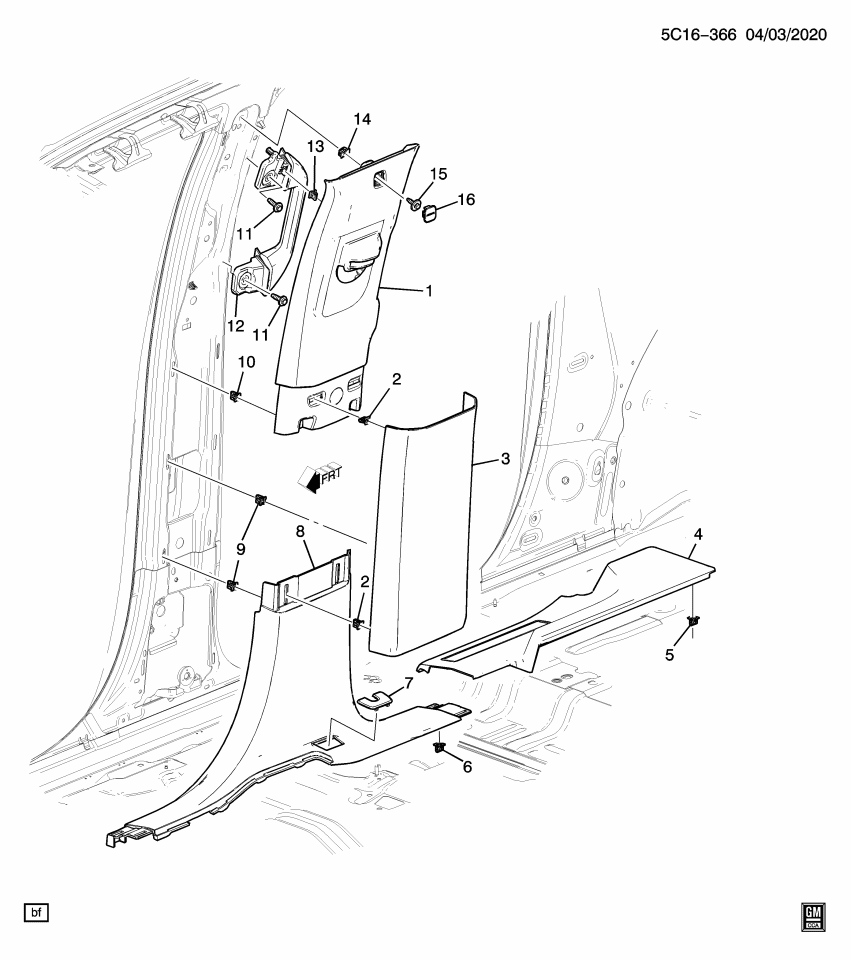 GM 84546586 Molding, Door Sill And Rocker, Fawn, Rear