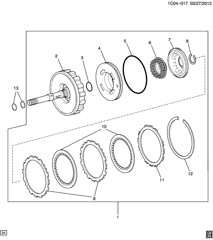 GM 25188185 Seal, Transmission Clutch, Outer