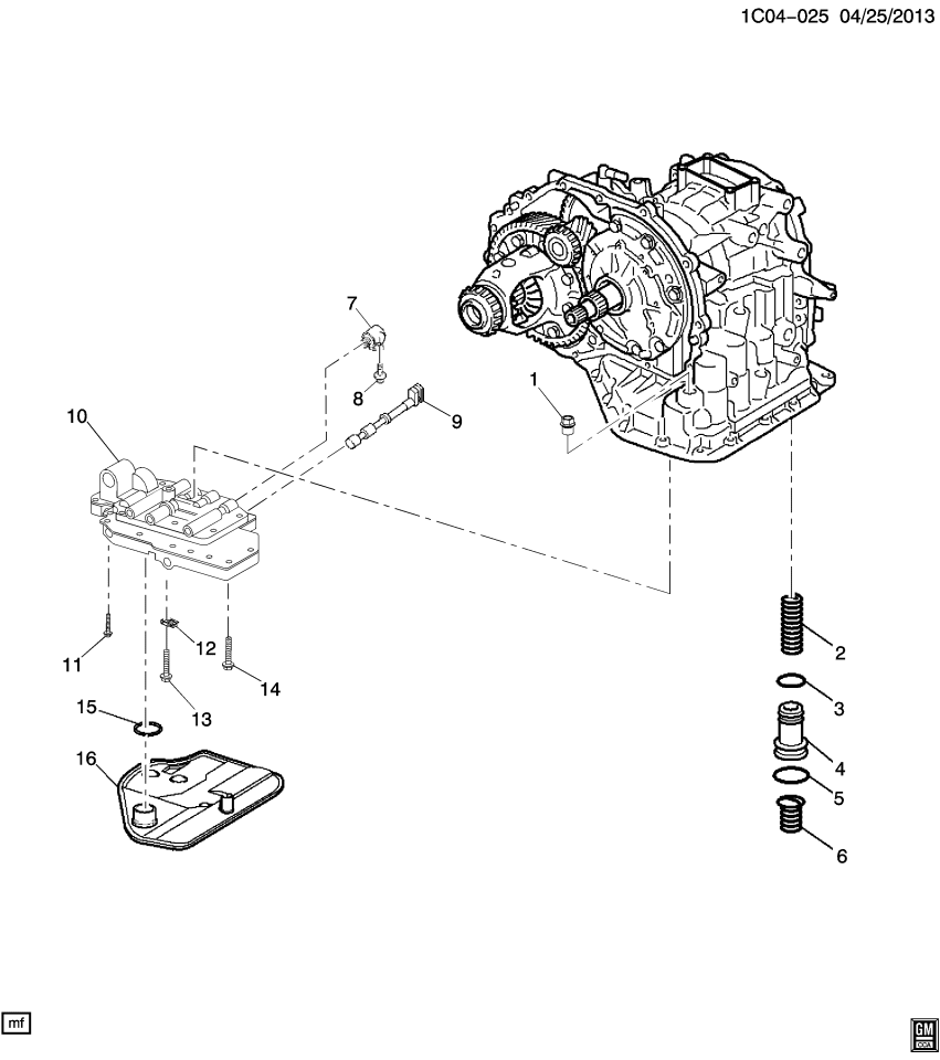 GM 25188308 Valve, Transmission Main Control Valve Body