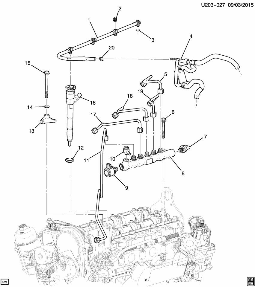 GM 55507811 Pipe, Fuel Line