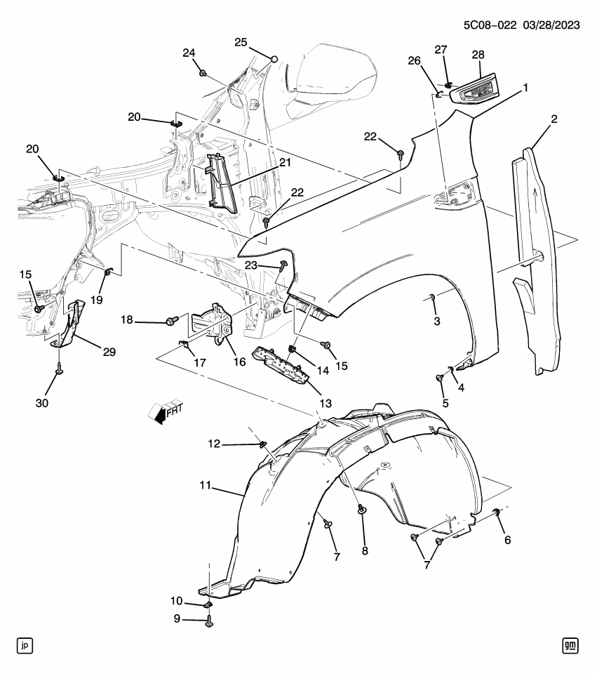 GM 85560426 Liner, Front Fender Inner Wheel House