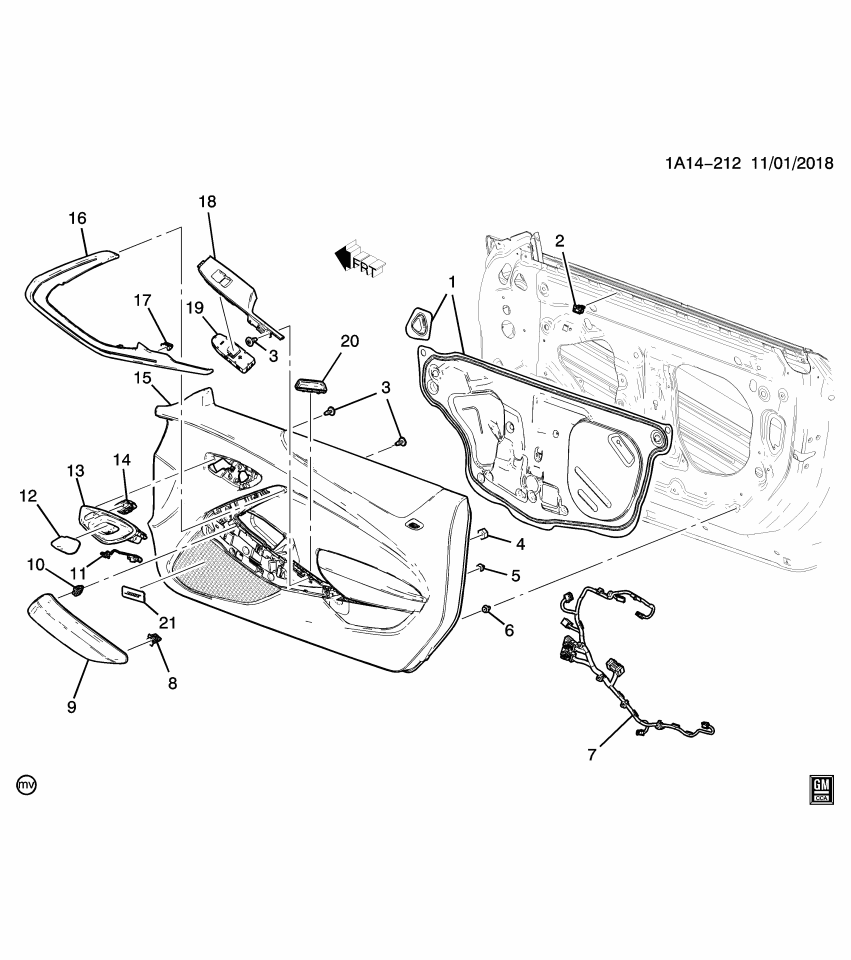 GM 84628435 Cap, Front Door Armrest, Red