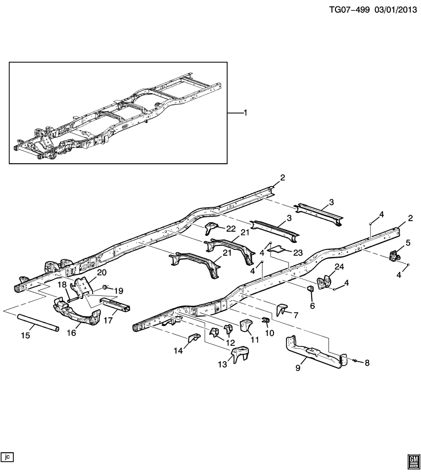 GM 84538902 Crossmember, Transmission Mounting