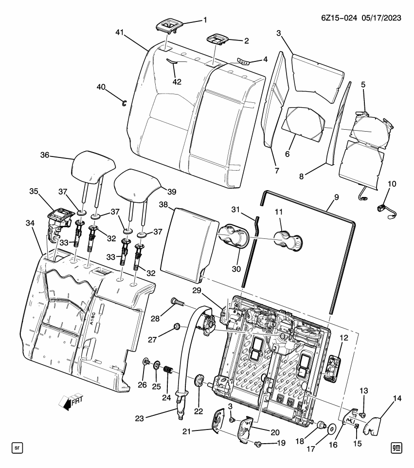 GM 89039572 Bolt, Rear Seat Adjuster/Recliner