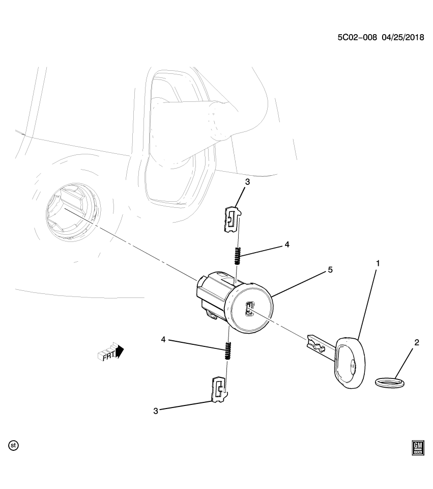 GM 13520335 Key, Ignition And Locks