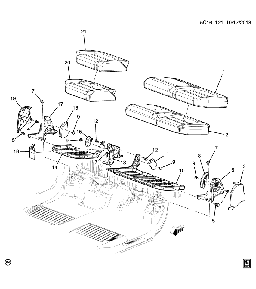 GM 87825439 Cover, Seat Cushion, Rear