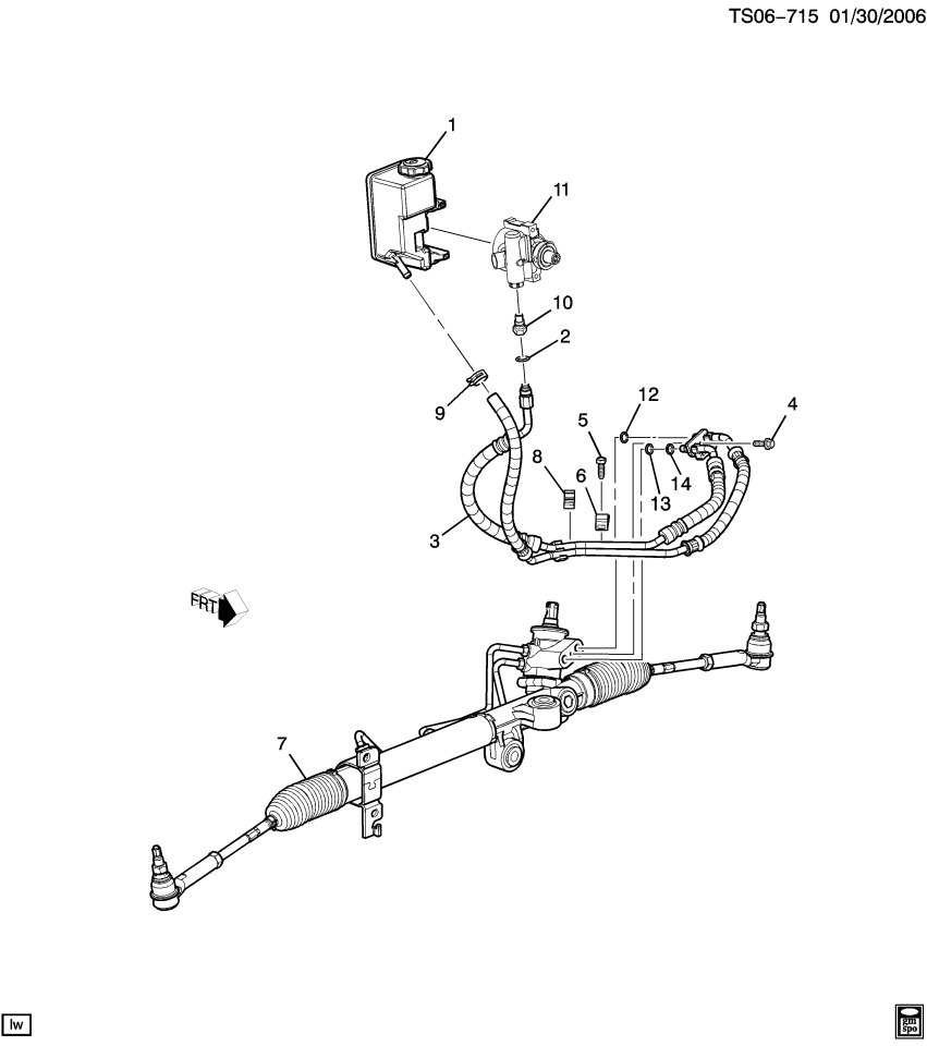 GM 19434074 Hose, Hydraulic Steering Gear Pressure