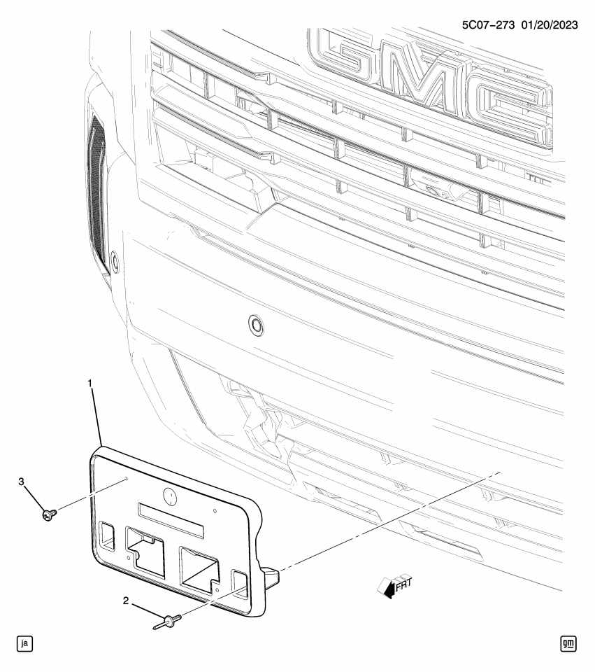 GM 85626035 Bracket, License Plate