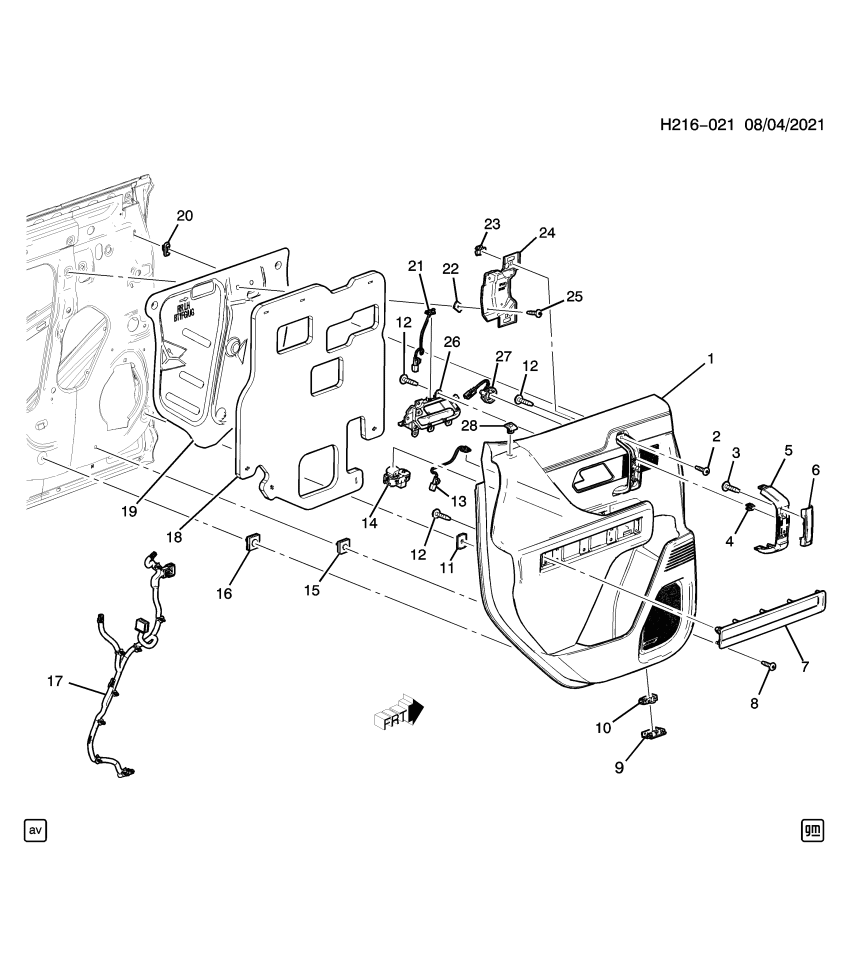 GM 85638197 Trim, Door Trim/Access