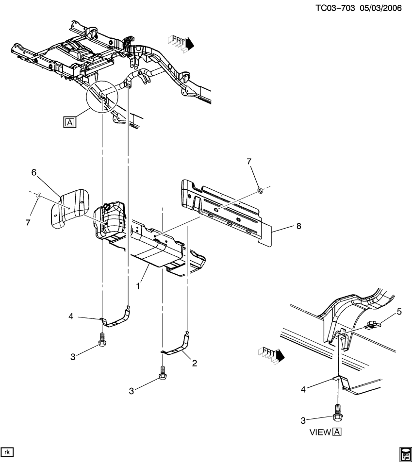 GM 15752029 Shield, Fuel Tank