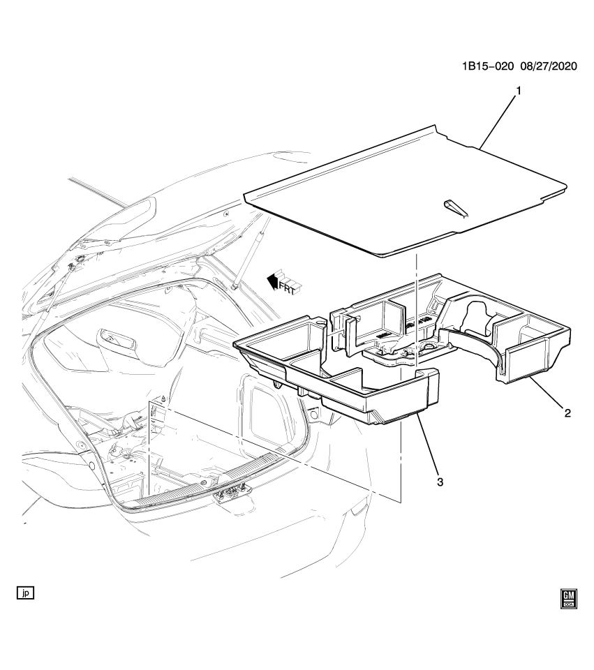 GM 39045621 Support, Rear Compartment Trim