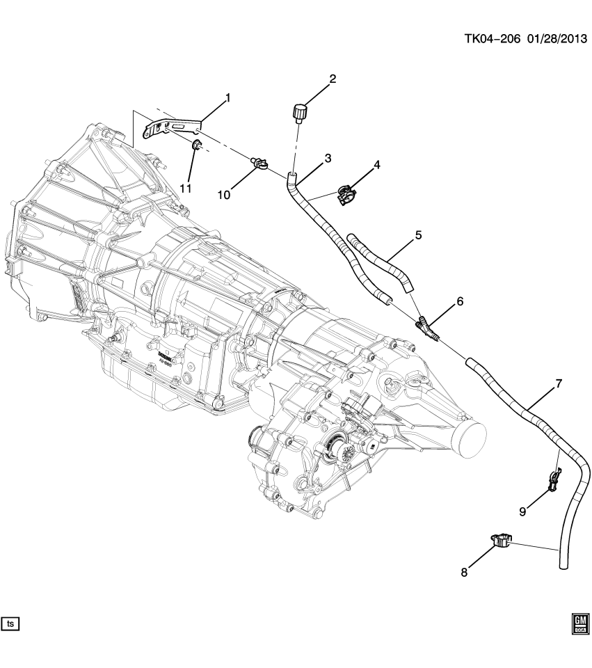 GM 24289777 Hose, Transmission Case