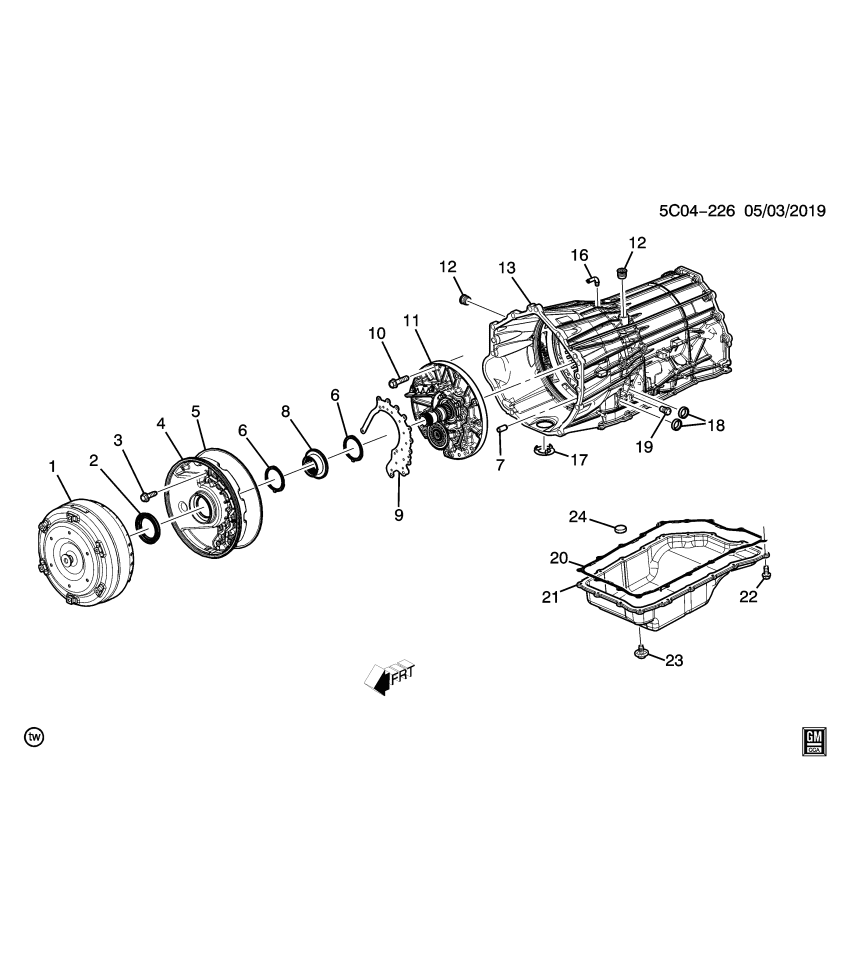 GM 24053942 Support, Transmission Converter