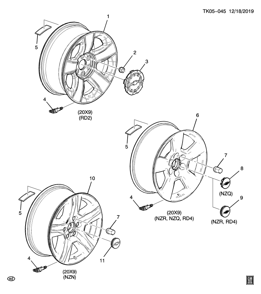 GM 84128217 Wheel, Rear Or Spare, Black