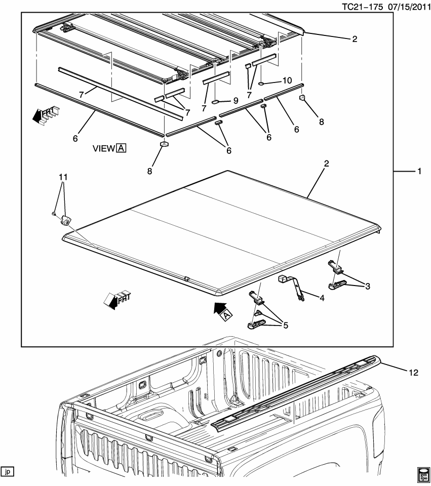 GM 19169930 Pad, Pickup Box (Includes Hard Cover)