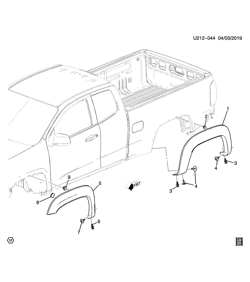 GM 84212110 Molding, Rear Quarter Panel