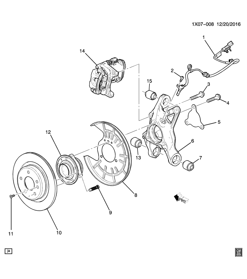 GM 11546706 Bolt, Rear Axle Shaft Bearing