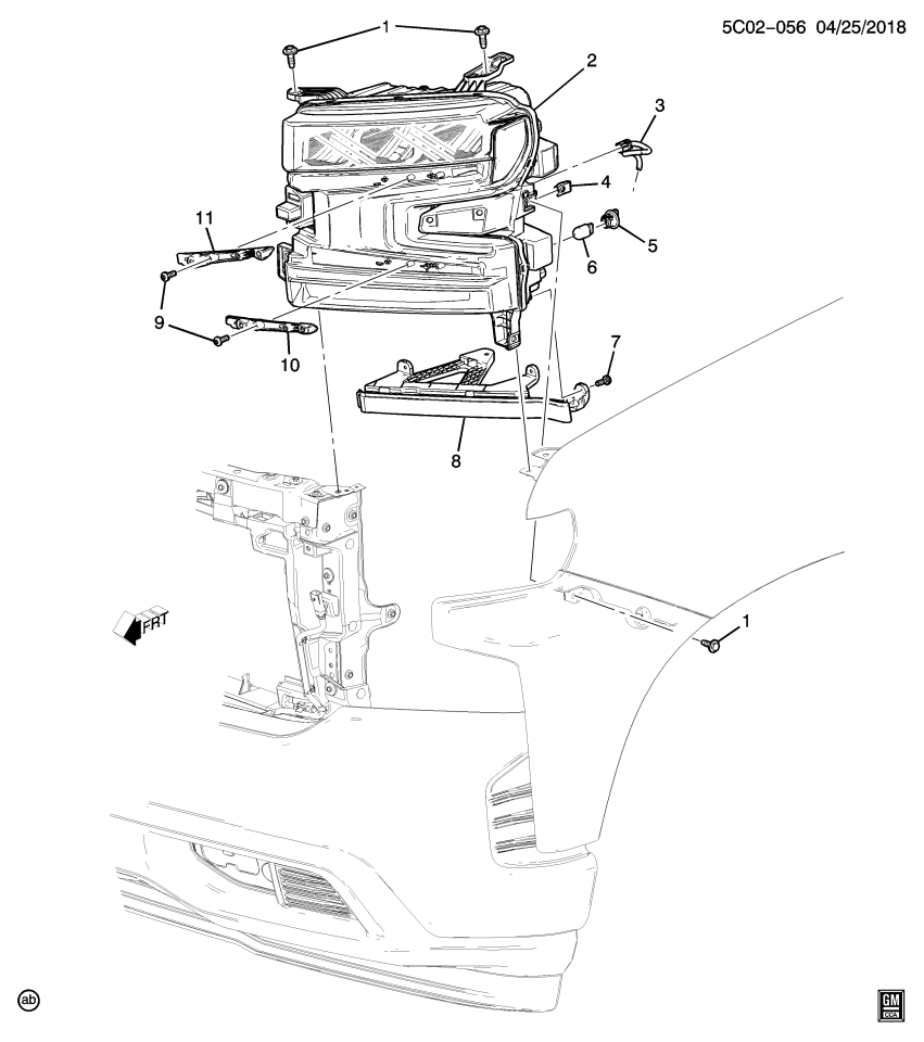 GM 84989874 Headlamp, Capsule/Headlamp/Fog Lamp, Front