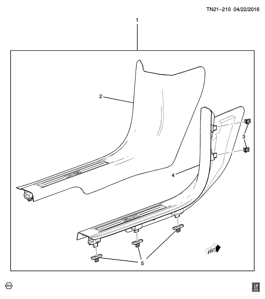 GM 84206399 Plate Package, Front Door Sill, Stainless Steel