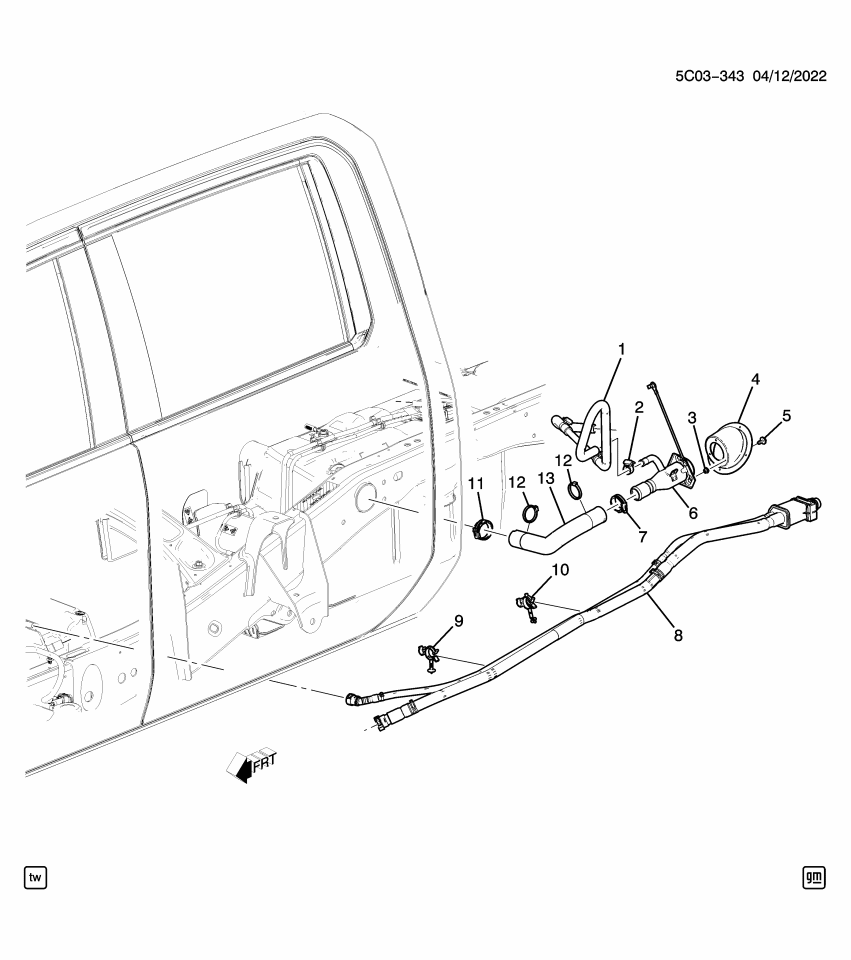 GM 85585196 Pipe, Fuel Tank Filler