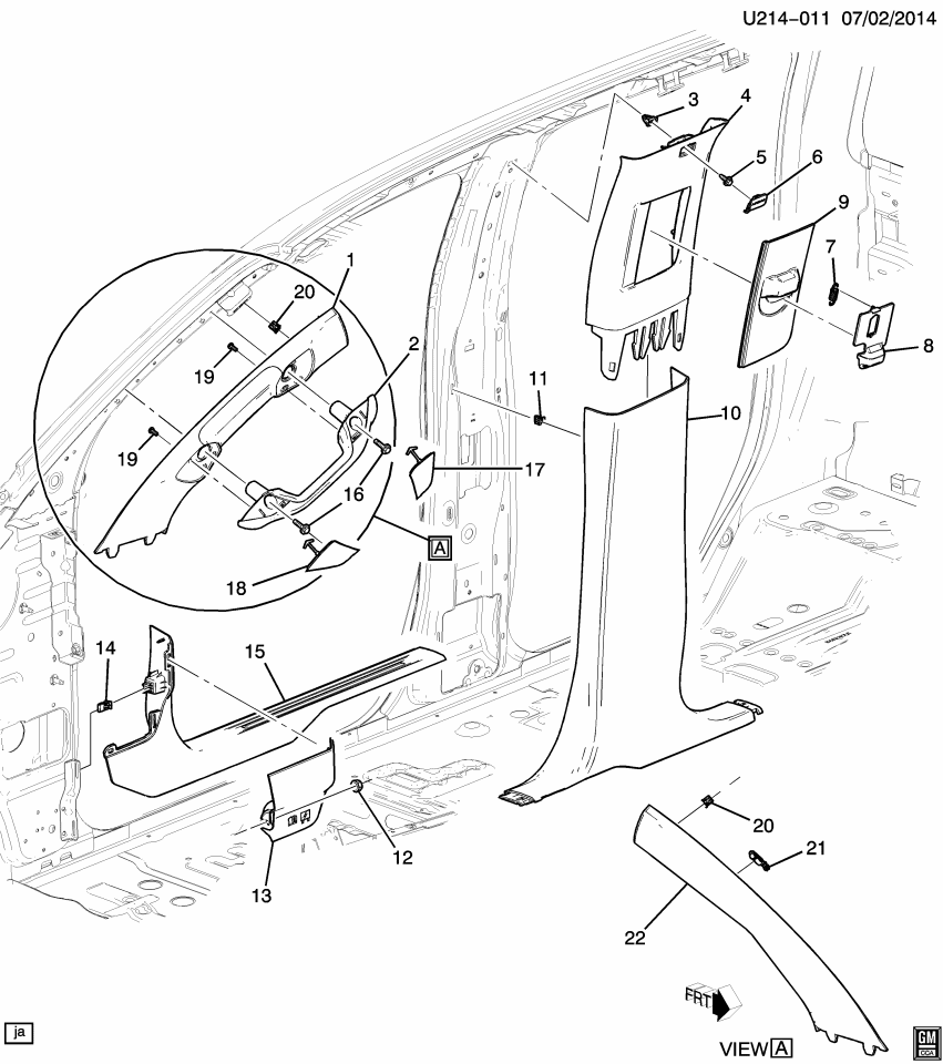 GM 11548384 Nut, Windshield Garnish Molding