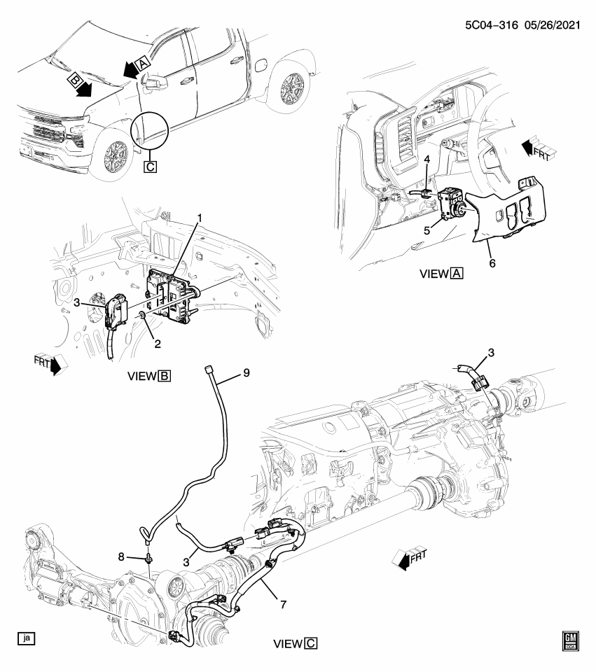 GM 84746995 Switch, Electronic Control Suspension, Jet Black