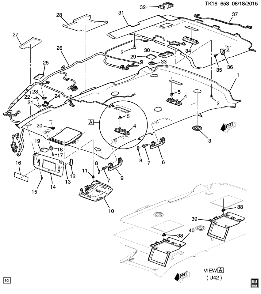GM 23242887 Sunshade, Sunshade