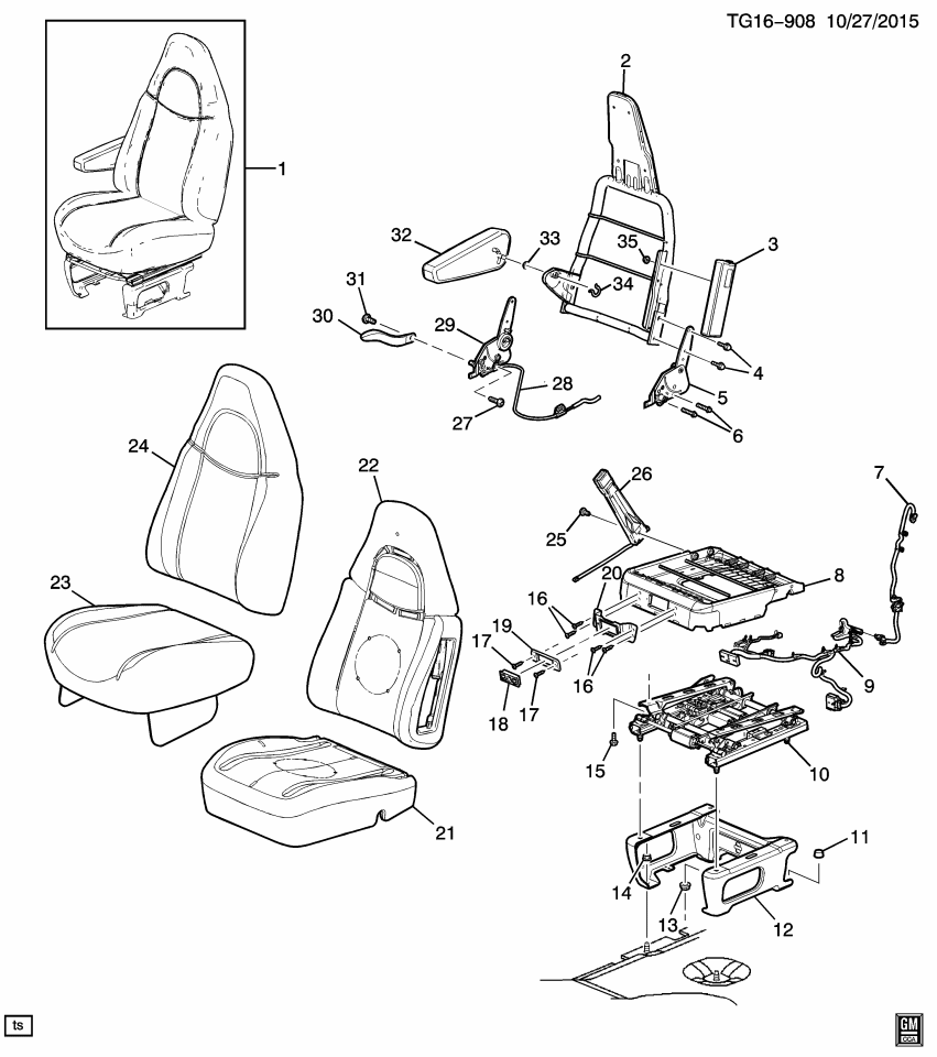 GM 19370906 Harness, Inflatable Restraint System, Front