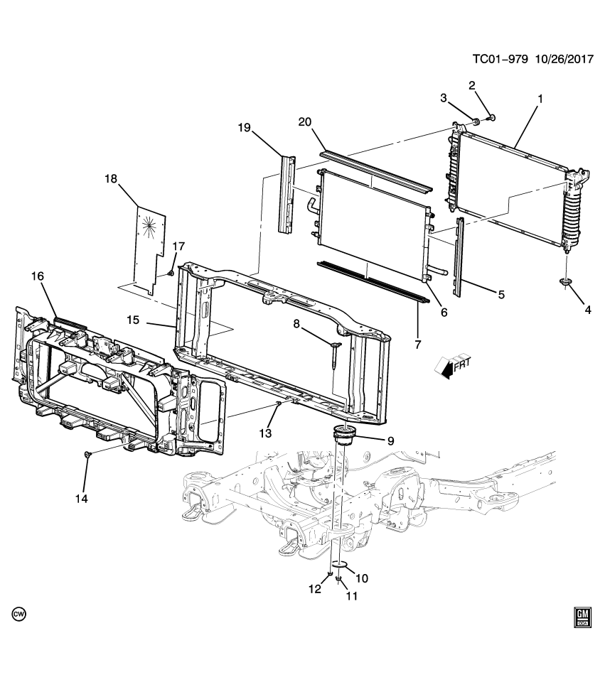 GM 23193572 Baffle, Radiator Air